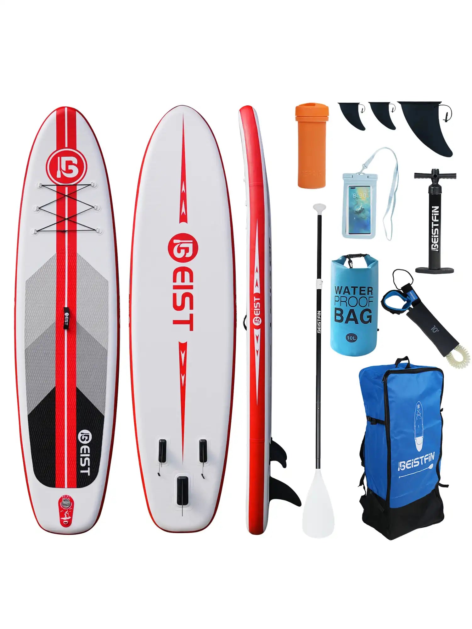 10'6 Red inflatable paddle board