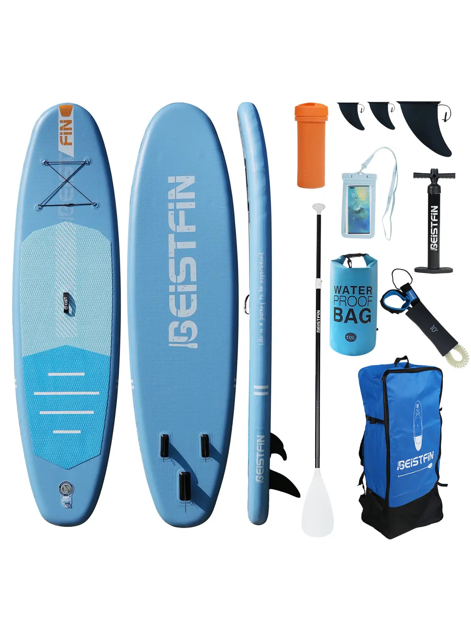 10'6 Light Blue inflatable paddle board