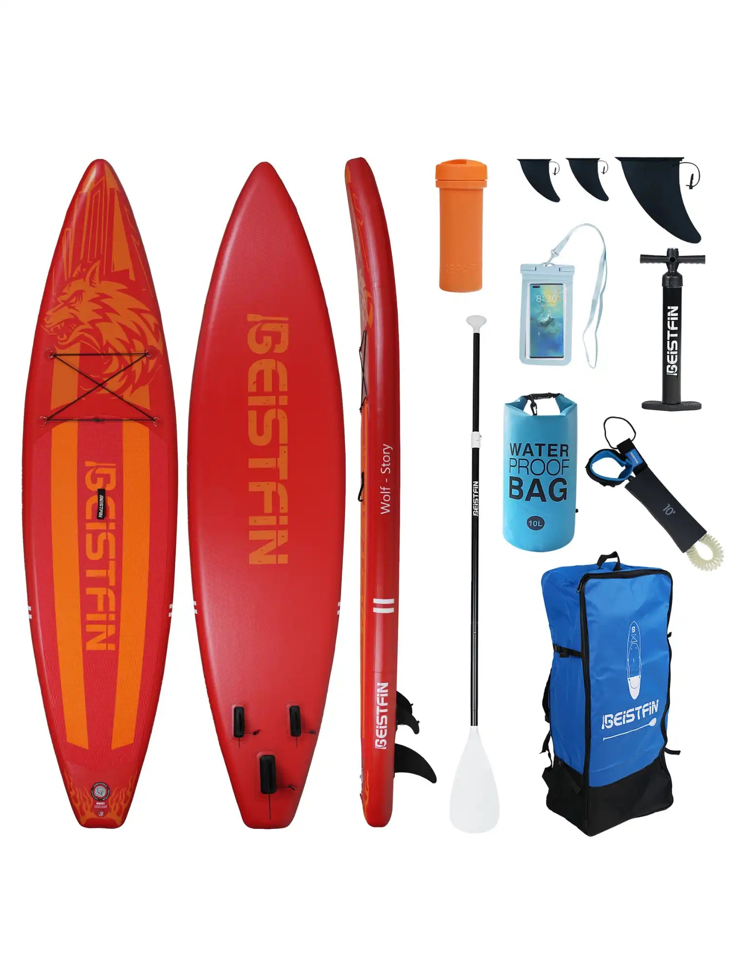 11'6 Wolf Red inflatable paddle board